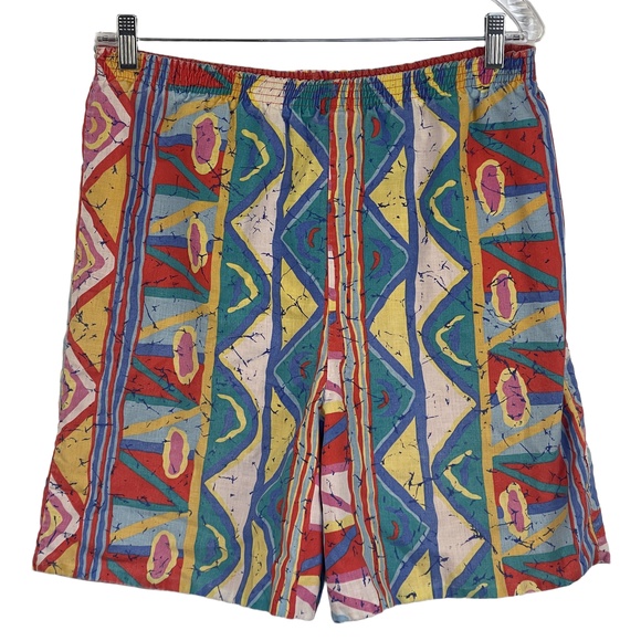 Avanti Pants - Vintage 90s Avanti Multicolor Geometric Vintage Shorts Size 12